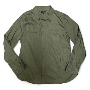 J. Crew Green Button Down Long Sleeve Collared Shirt